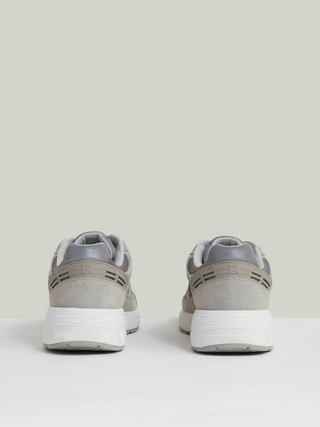 Panelled Running Trainers in Grey Men | Reiss