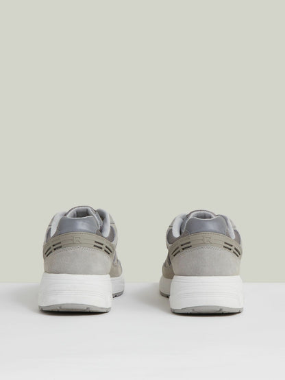 Panelled Running Trainers in Grey Men | Reiss