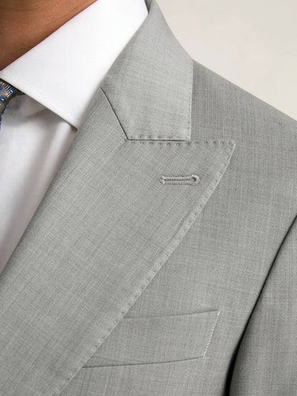 Slim-Fit Wool Single Breasted Suit Blazer in Mid Grey Men | Reiss