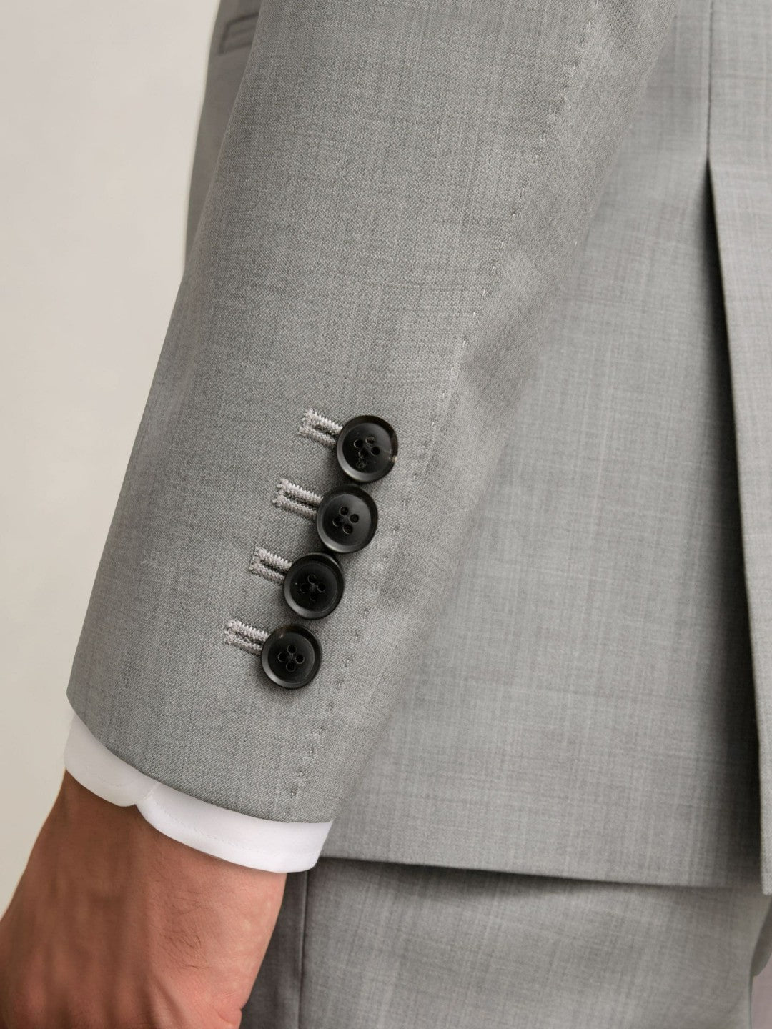 Slim-Fit Wool Single Breasted Suit Blazer in Mid Grey Men | Reiss