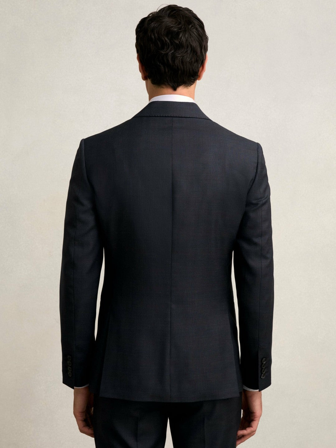 Slim-Fit Wool Single Breasted Check Suit Blazer in Navy Men | Reiss