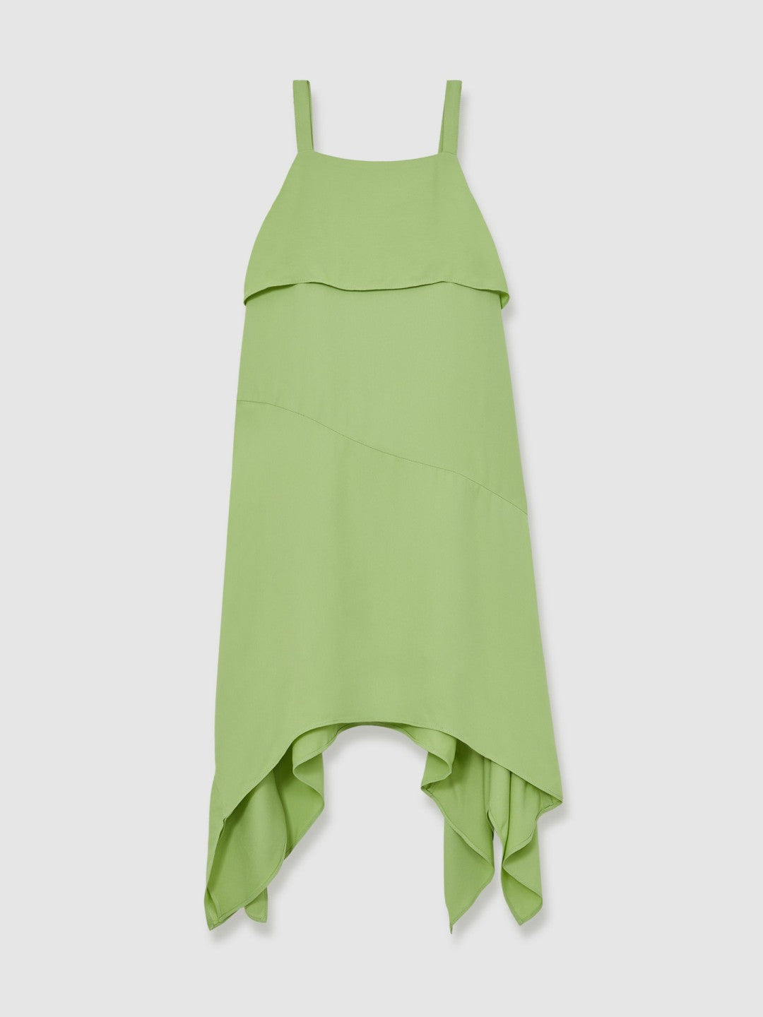 4-9 yrs Handkerchief-Hem Sleeveless Dress in Green Children & Baby | Reiss