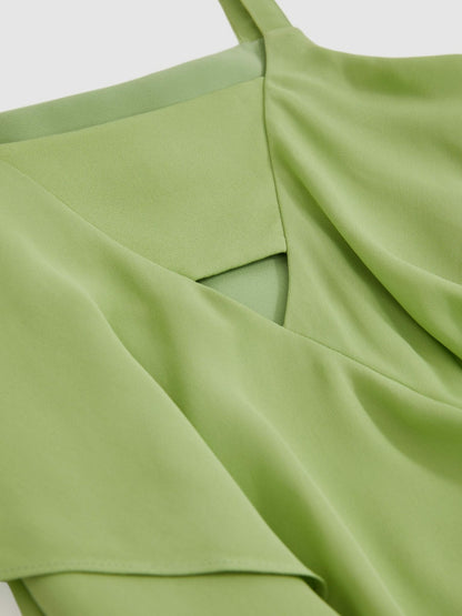 4-9 yrs Handkerchief-Hem Sleeveless Dress in Green Children & Baby | Reiss