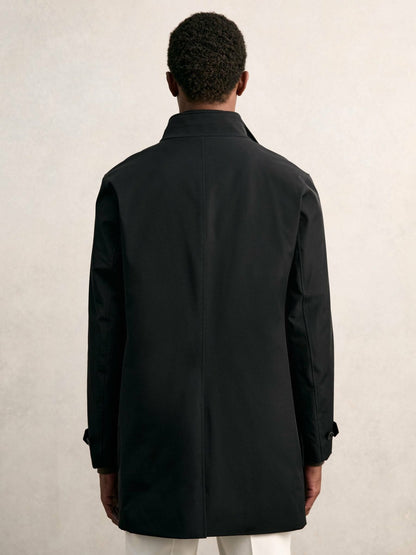 Hybrid Removable-Gilet Overcoat in Black Men | Reiss