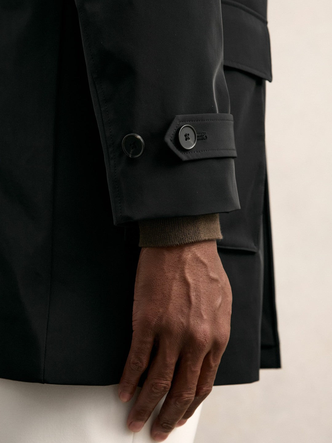 Hybrid Removable-Gilet Overcoat in Black Men | Reiss