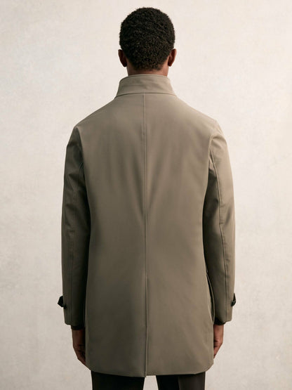 Hybrid Removable-Gilet Overcoat in Mushroom Brown Men | Reiss