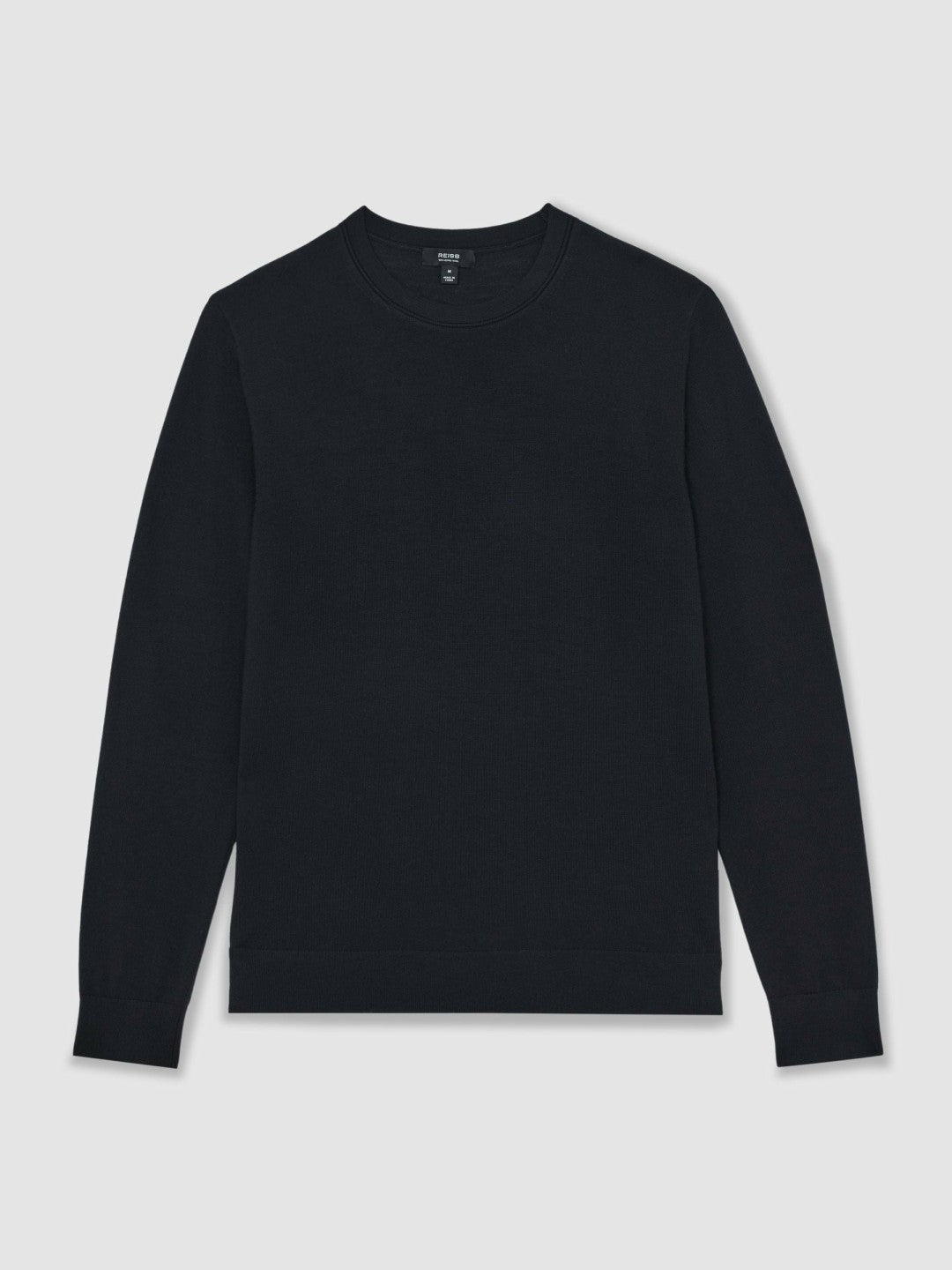 Merino Wool Crew Neck Jumper in Midnight Navy Men | Reiss