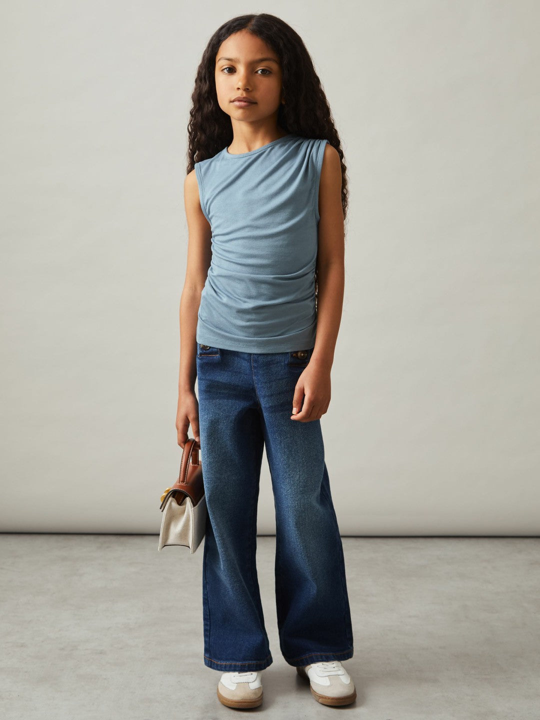 3-9 yrs Ruched Jersey Vest in Blue Children & Baby | Reiss