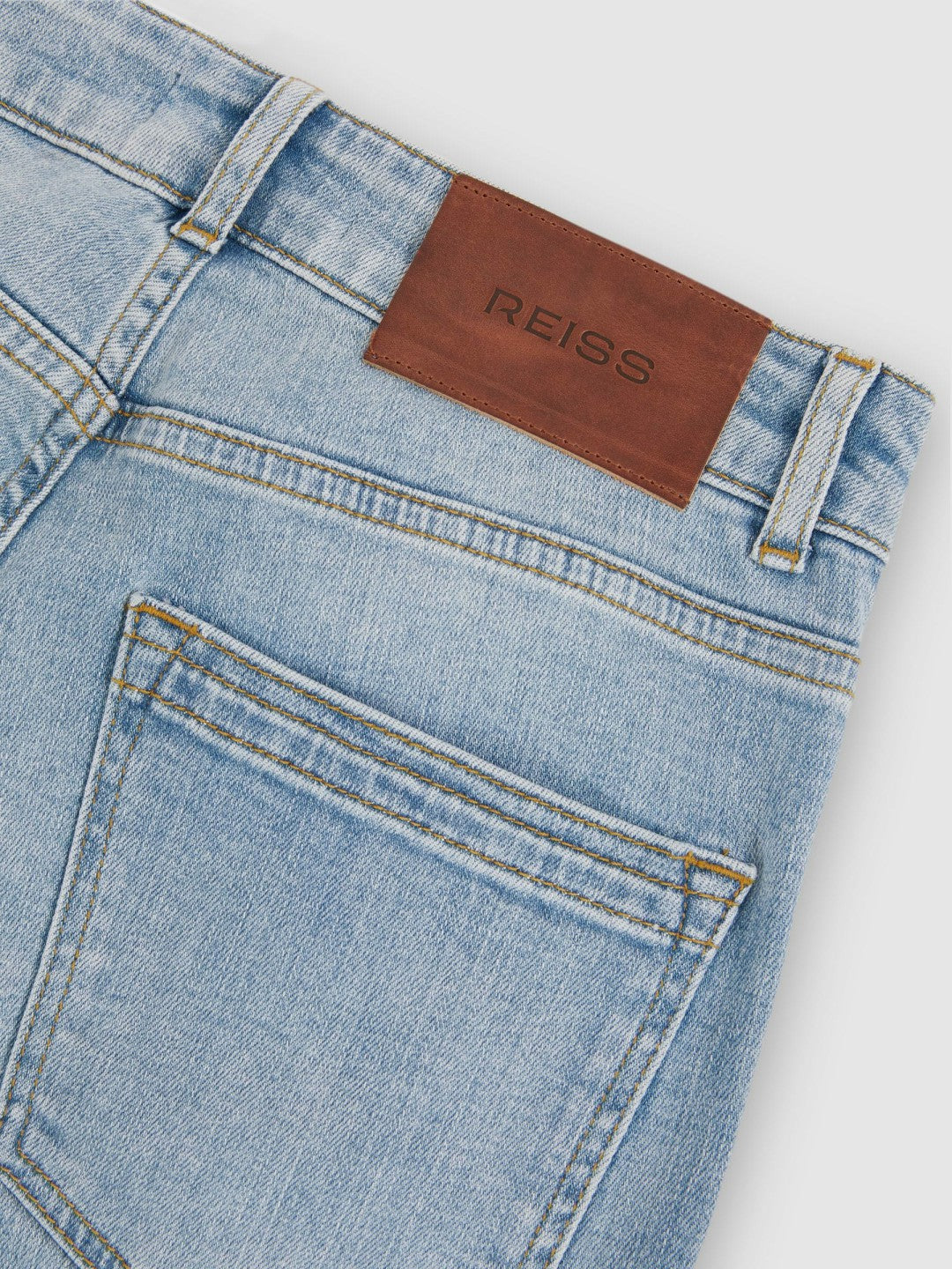 Petite Mid-Rise Flared Jeans in Light Blue Women | Reiss