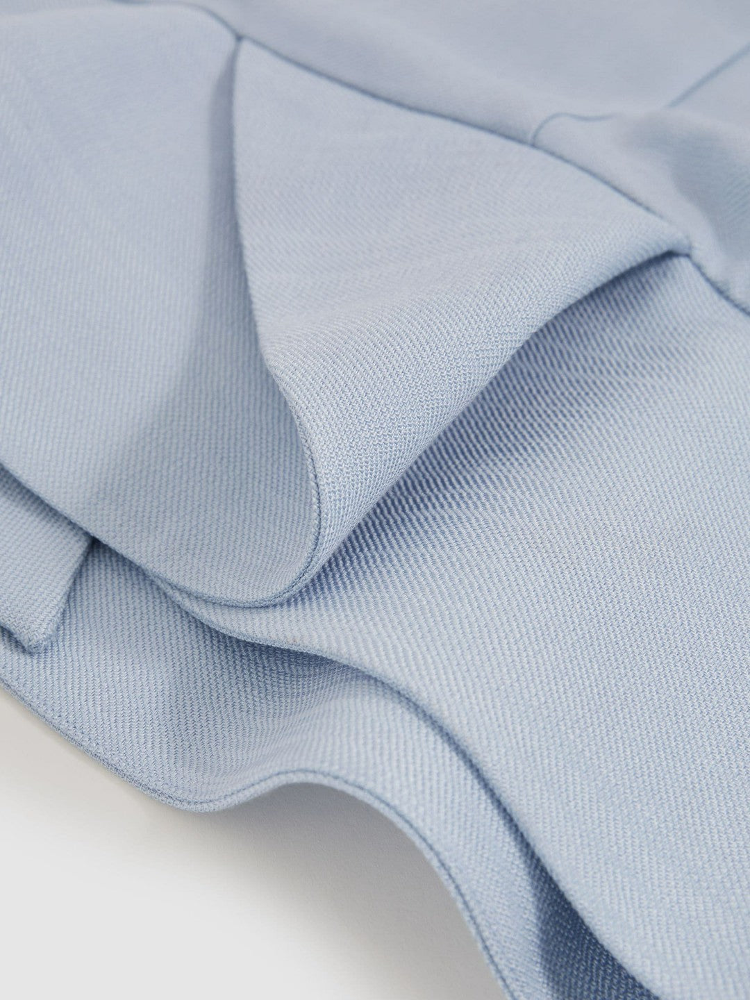 Structured Ruffle-Hem Mini Dress in Blue Women | Reiss