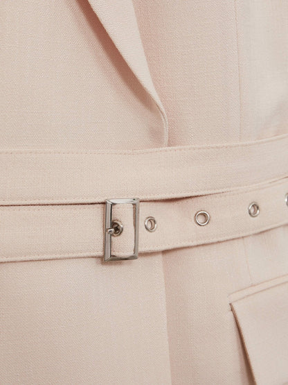 Single-Breasted Belted Suit Jacket in Pink Women | Reiss