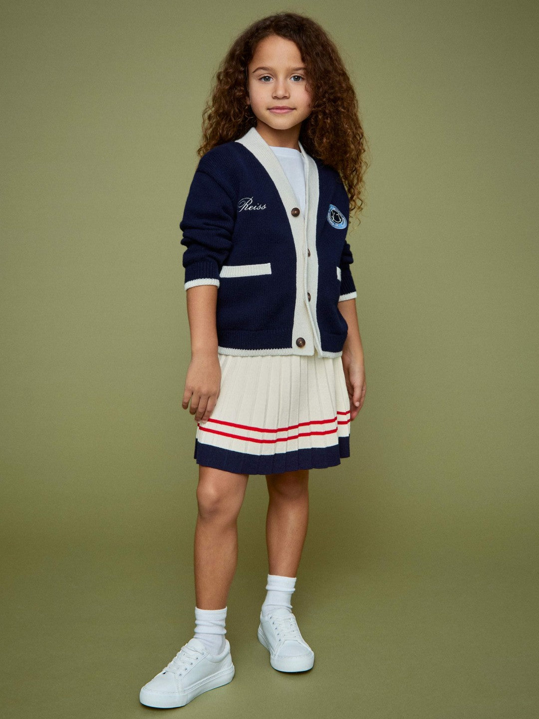 9-13 yrs SmileyWorld Tennis Skirt in Off White Children & Baby | Reiss