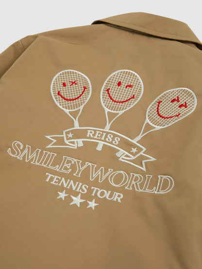 13-14 yrs SmileyWorld Harrington Jacket in Stone Children & Baby | Reiss