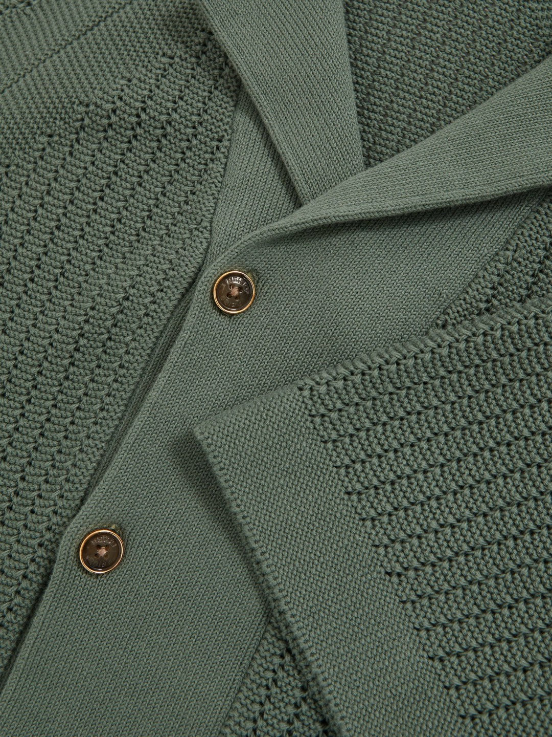 Cotton Textured-Knit Cuban-Collar Shirt in Pine Green Men | Reiss