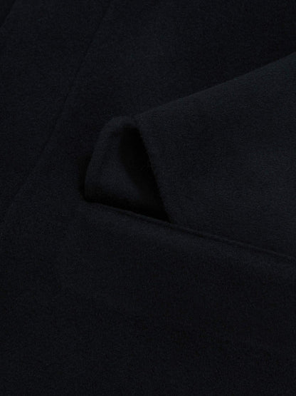 Wool Blend Double Face Button Jacket in Navy Men | Reiss