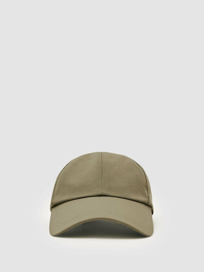 Embroidered-Logo Tech Baseball Cap in Sage Green Men | Reiss