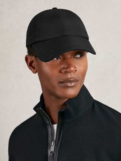 Embroidered-Logo Tech Baseball Cap in Black Men | Reiss