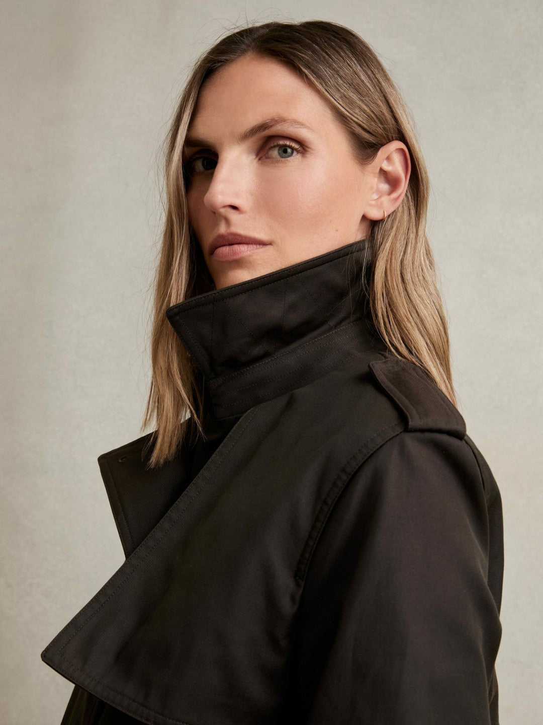 Hooded Insert Trench Coat in Chocolate Brown Women | Reiss