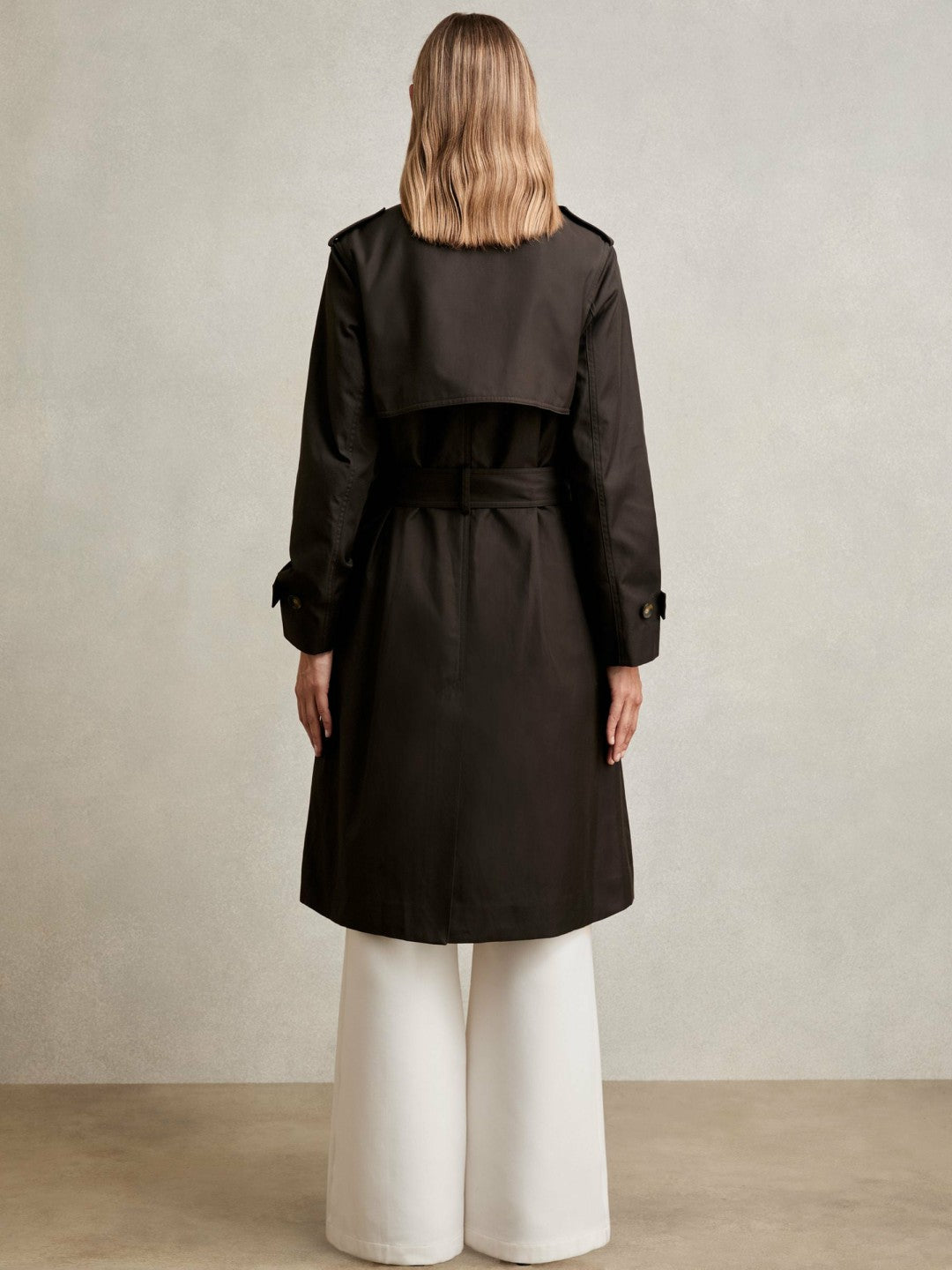 Hooded Insert Trench Coat in Chocolate Brown Women | Reiss