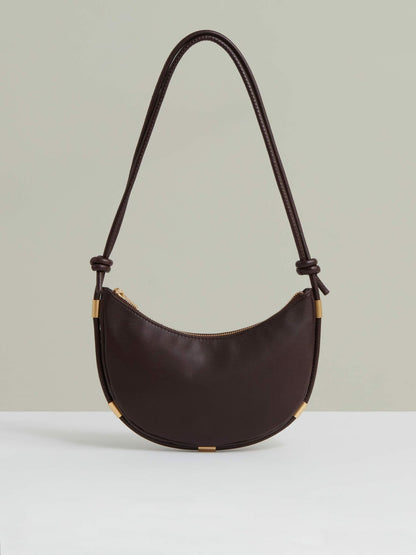 Leather Rope Strap Shoulder Bag in Oxblood Women | Reiss