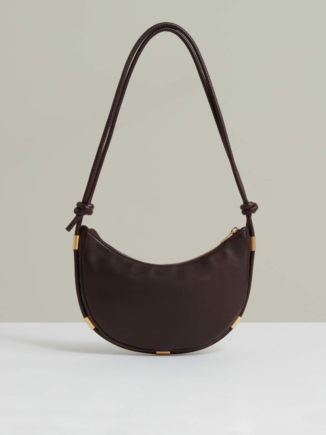 Leather Rope Strap Shoulder Bag in Oxblood Women | Reiss