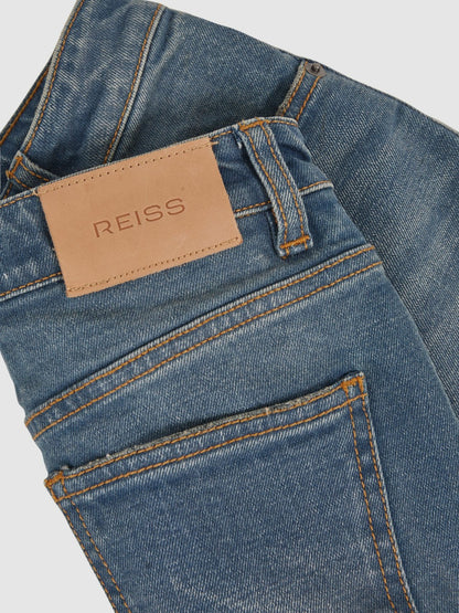 3-9 yrs Straight-Leg Turn-Up Jeans in Blue Children & Baby | Reiss