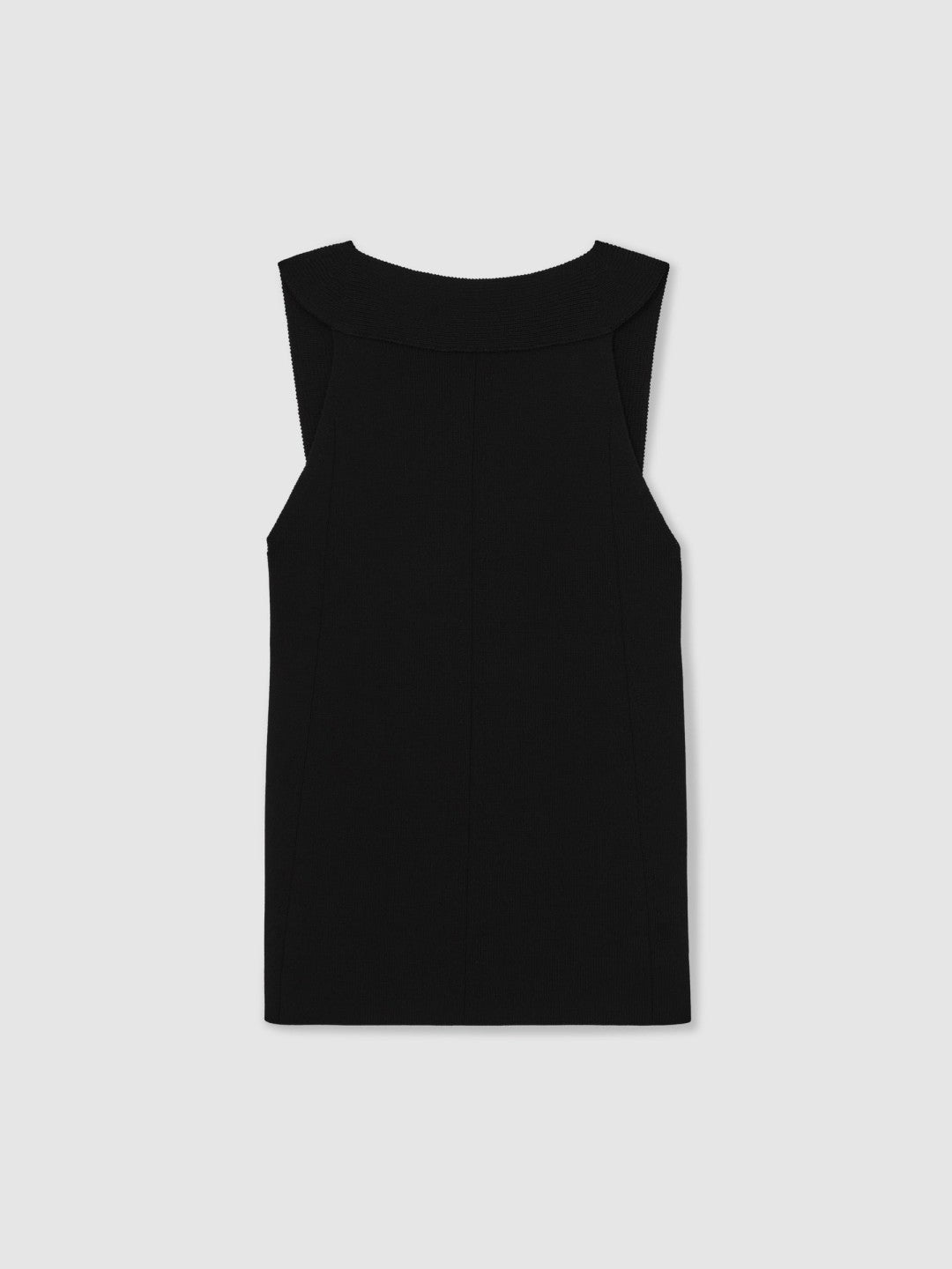 Low-Back Rib-Knit Vest in Black Women | Reiss