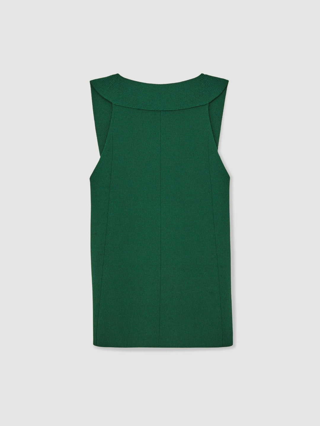 Low-Back Rib-Knit Vest in Green Women | Reiss