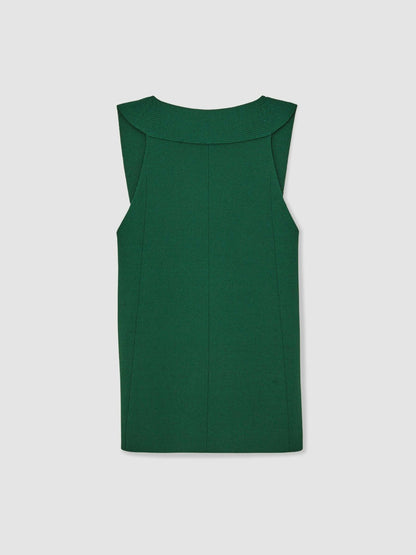 Low-Back Rib-Knit Vest in Green Women | Reiss