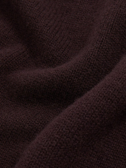 Wool-Cashmere Crew-Neck Jumper in Plum Women | Reiss