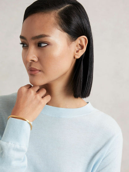 Merino Wool Crew-Neck Jumper in Blue Women | Reiss
