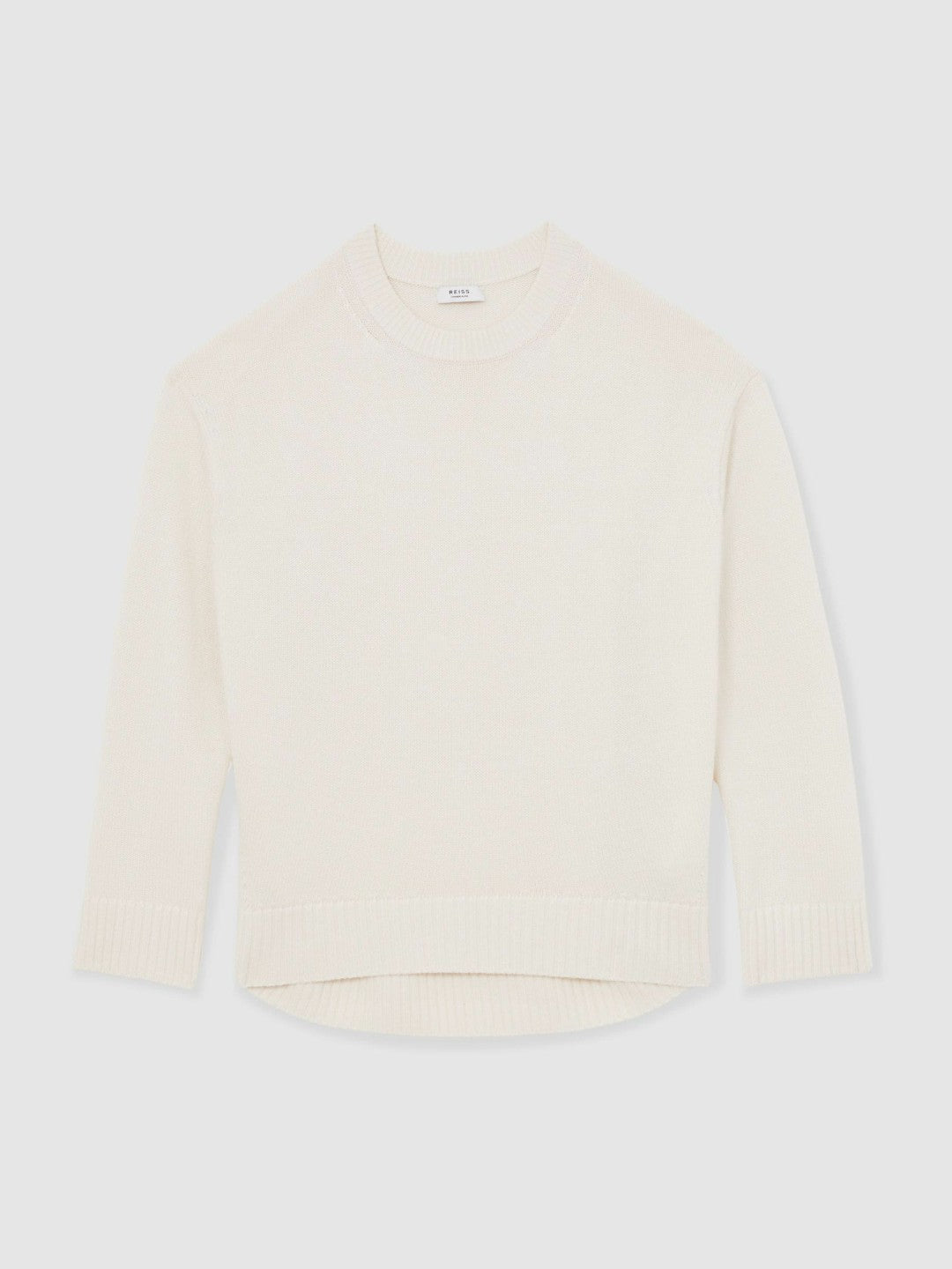 Wool-Cashmere Crew-Neck Jumper in Cream Women | Reiss