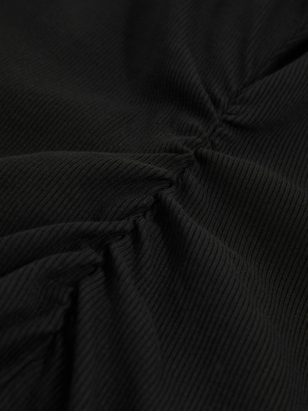 Stretch-Cotton Ribbed Asymmetric Vest in Black Women | Reiss