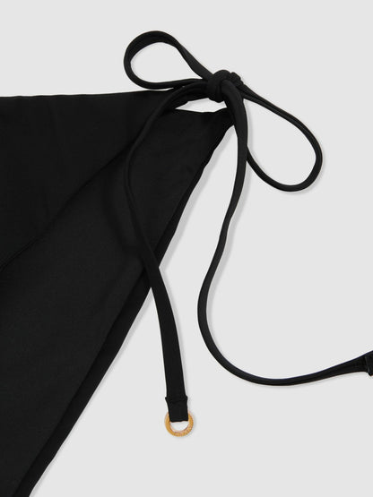 Side Tie Bikini Bottoms in Black Women | Reiss