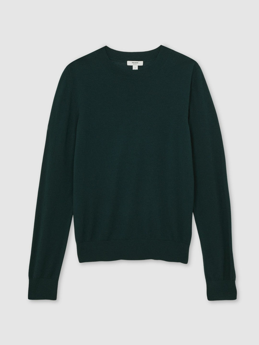 Merino Wool Crew-Neck Jumper in Green Women | Reiss