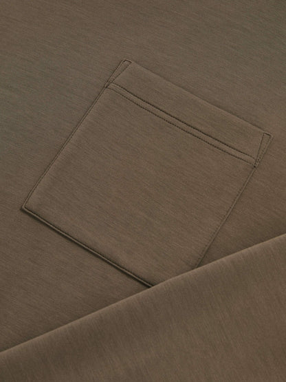 Interlock Jersey Funnel Neck Sweatshirt in Khaki Green Women | Reiss