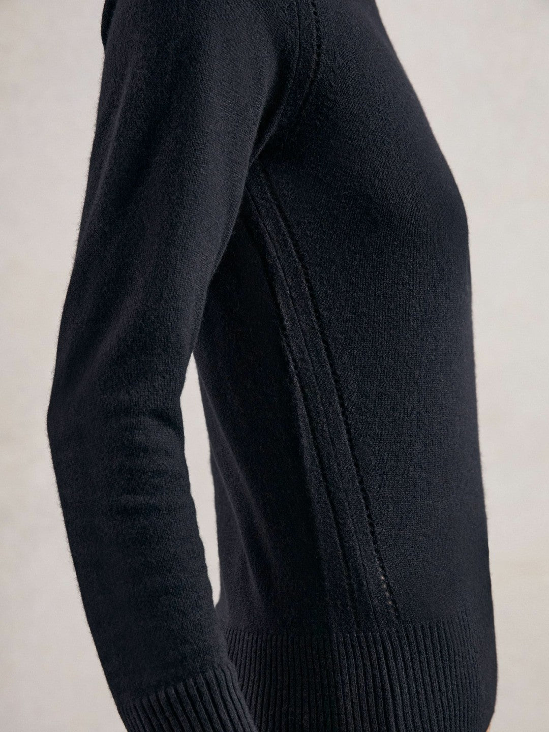 Wool-Blend Open-Stitch Jumper with Cashmere in Navy Women | Reiss