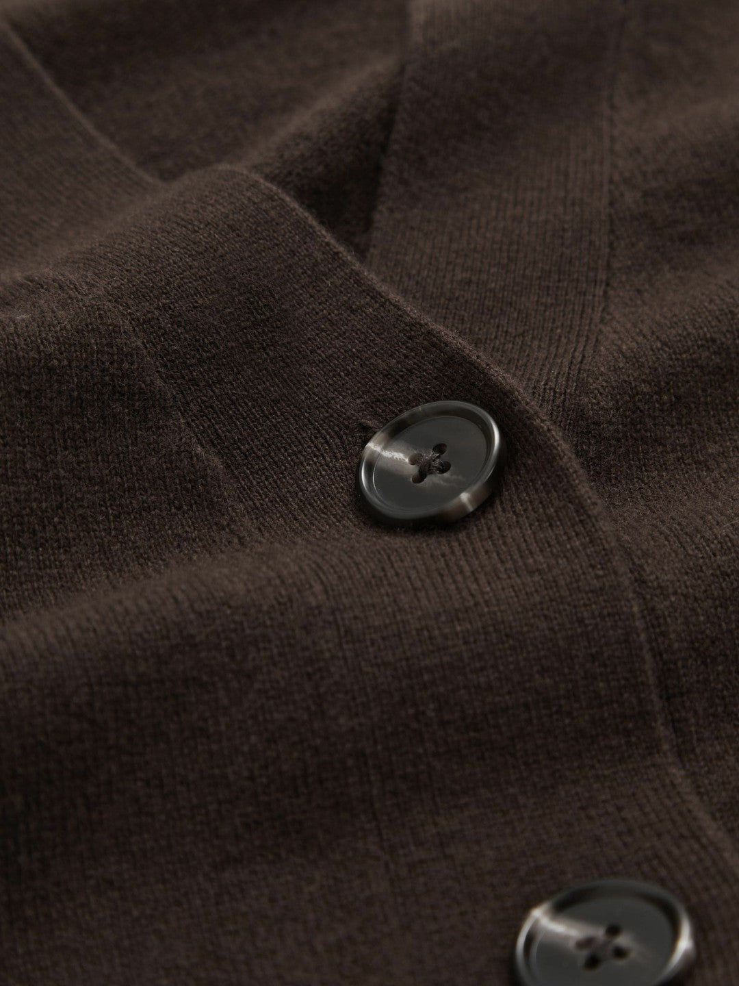 Wool-Blend Fitted Cardigan With Cashmere in Chocolate Women | Reiss