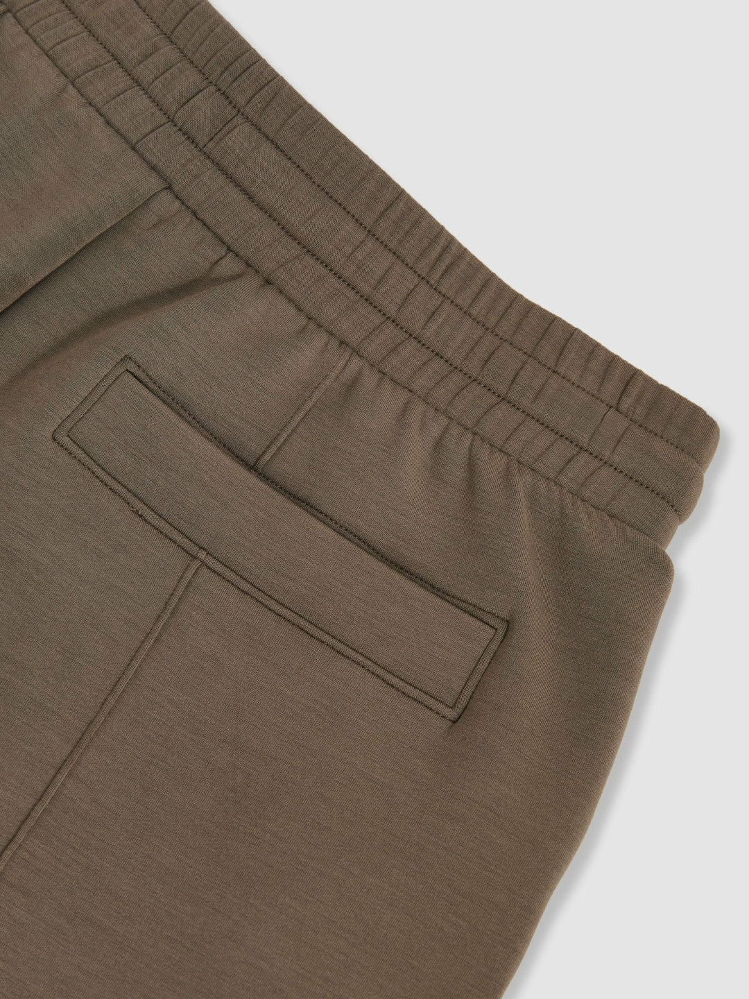 Modal-Blend Interlock Wide-Leg Joggers in Khaki Green Women | Reiss