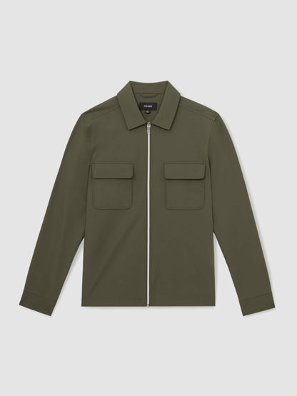 Technical Zip-Through Overshirt in Green Men | Reiss