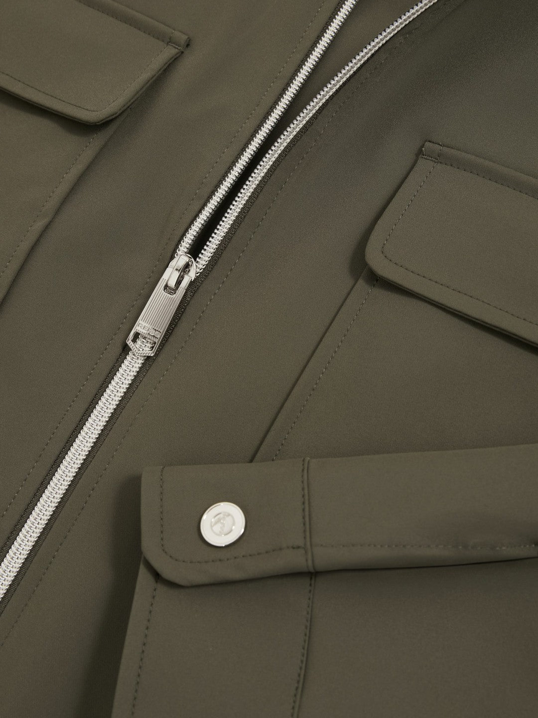 Technical Zip-Through Overshirt in Green Men | Reiss