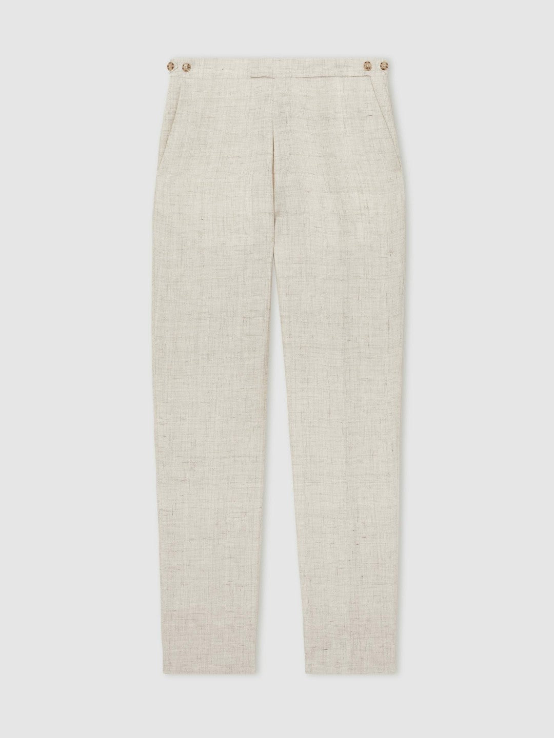 Linen-Cotton Slim-Fit Suit Trousers in Stone Men | Reiss