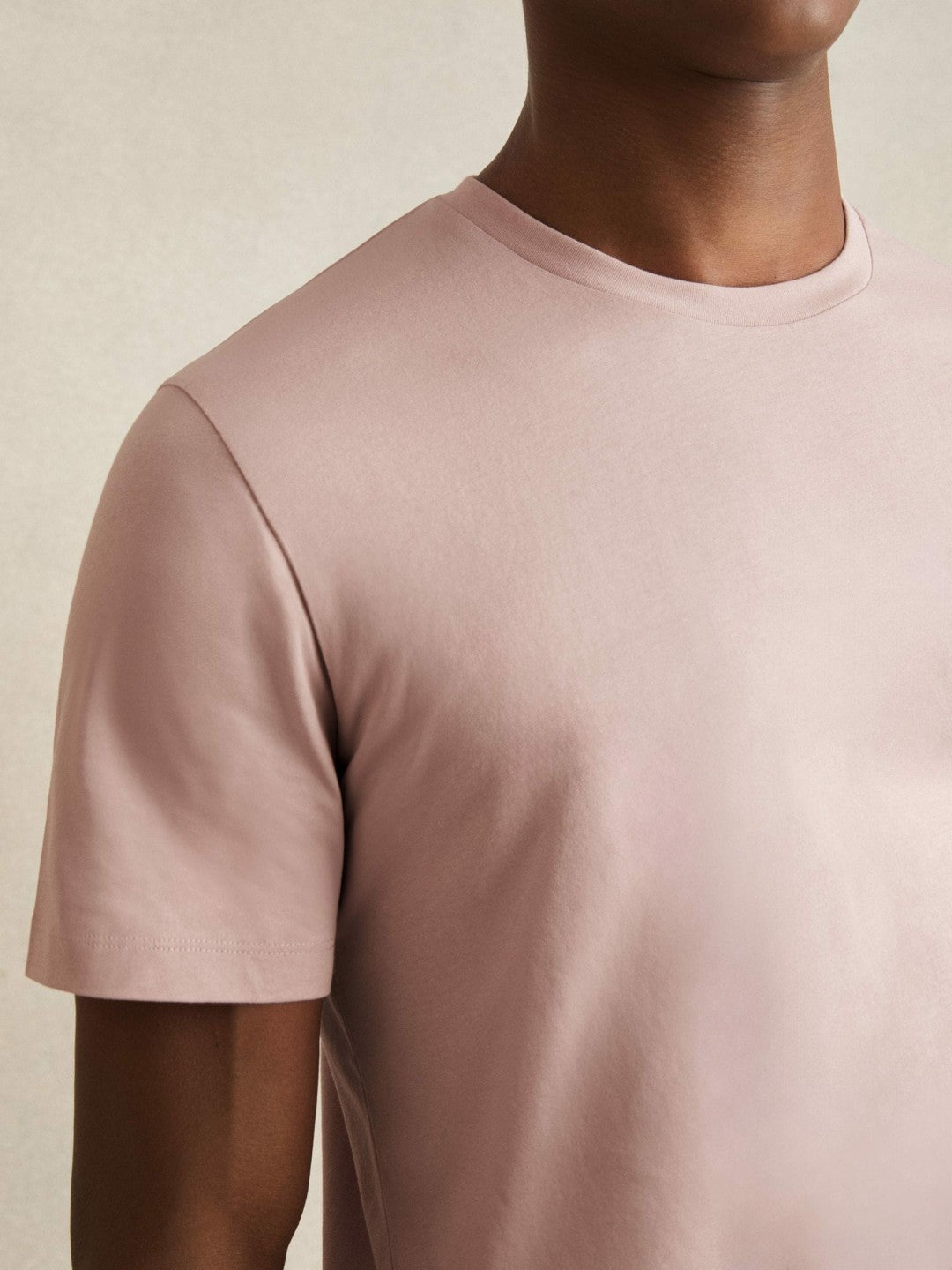 Cotton Crew Neck T-Shirt in Soft Pink Men | Reiss