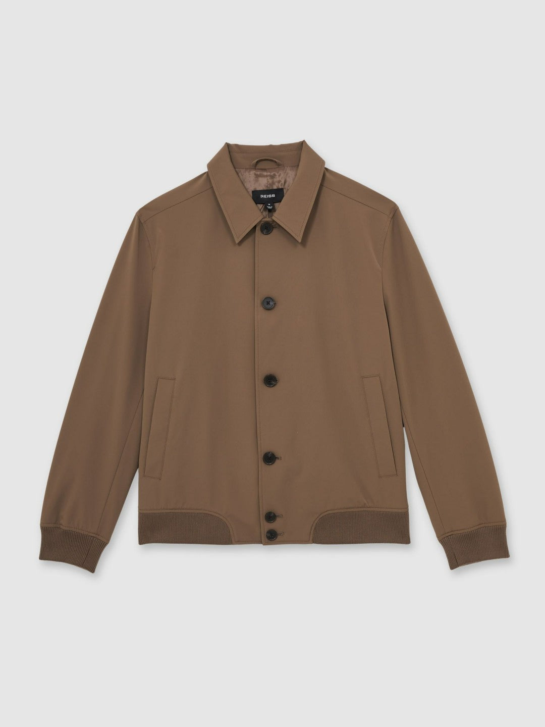 Technical Button Through Jacket in Chestnut Brown Men | Reiss