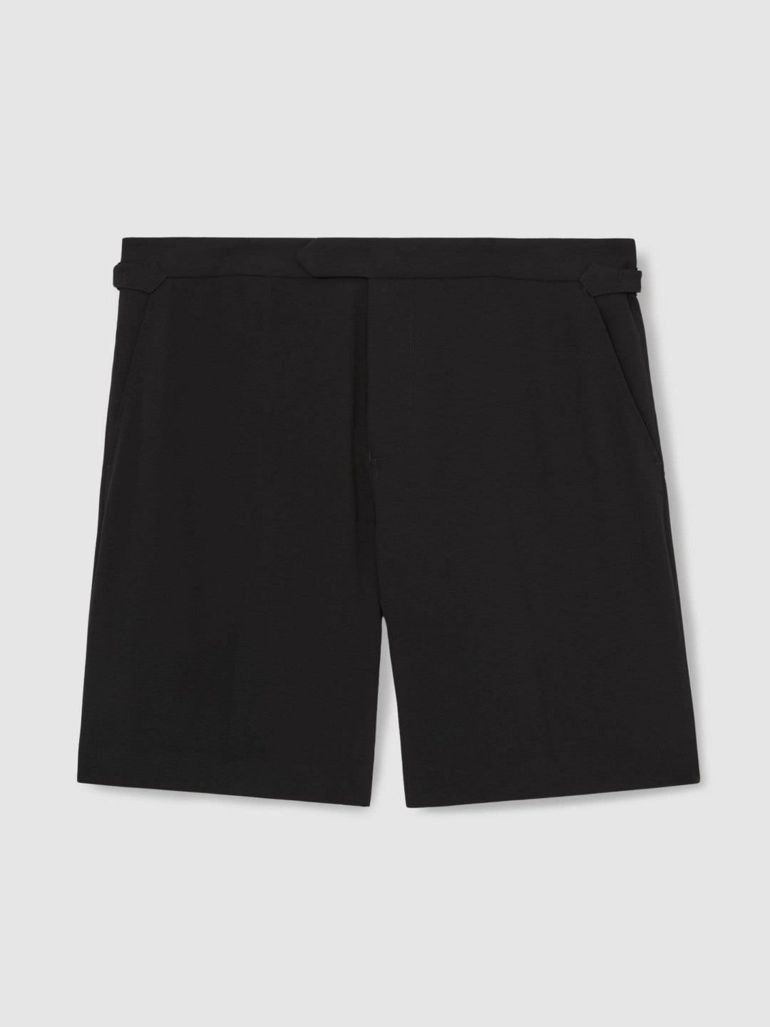 Side-Adjuster Tailored Shorts in Black Men | Reiss
