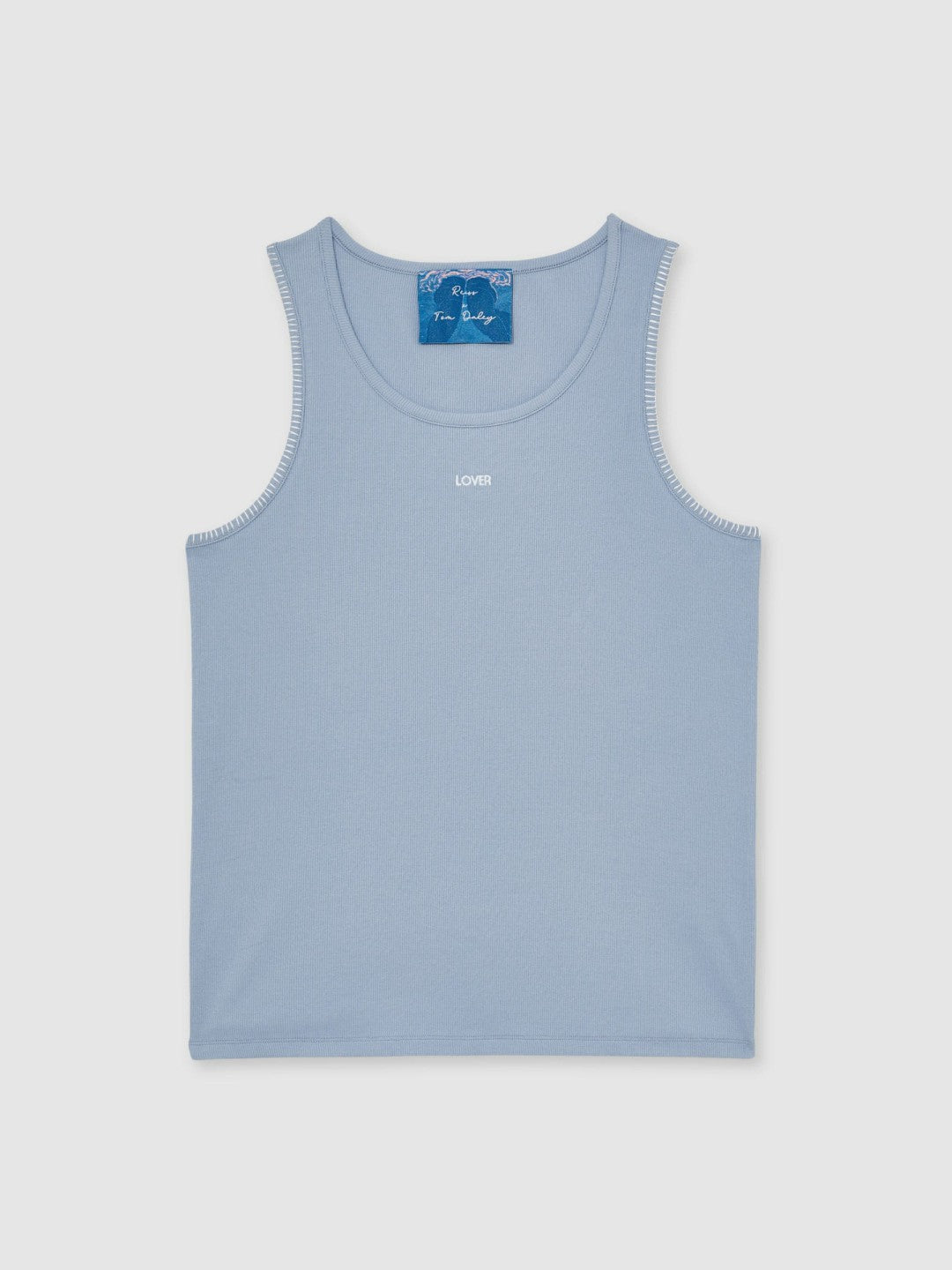 | Tom Daley Cotton Lover Vest with Stretch in Soft Blue Men | Reiss