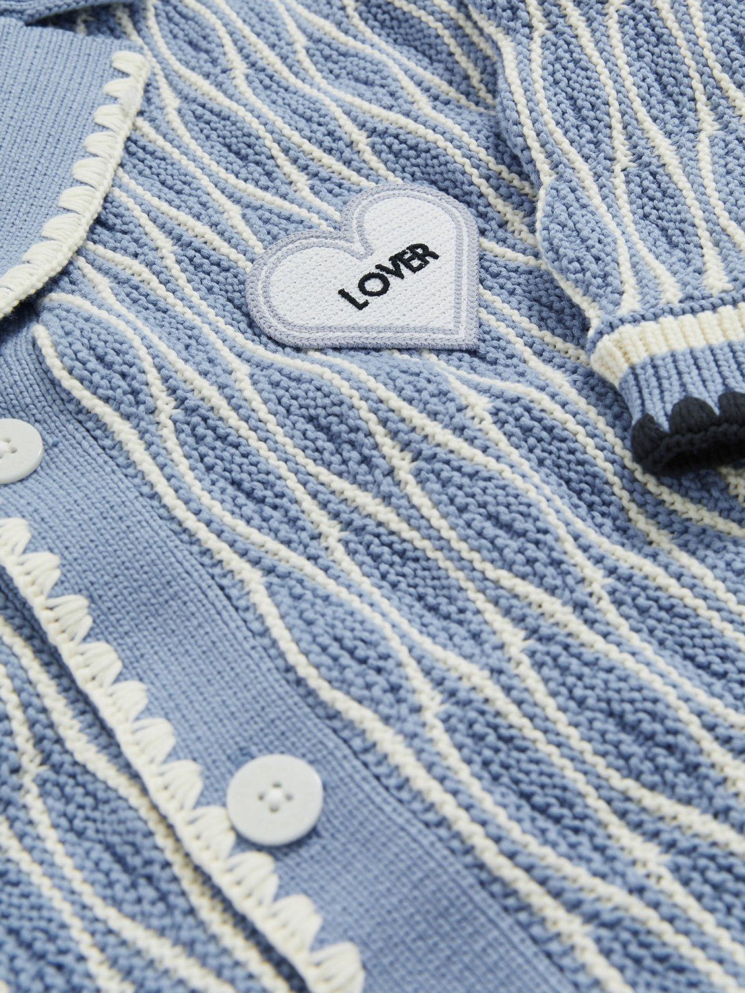 Tom Daley Wave-Knit Shirt in Soft Blue/White Men | Reiss