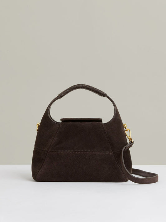 Suede Shoulder Bag in Chocolate Women | Reiss