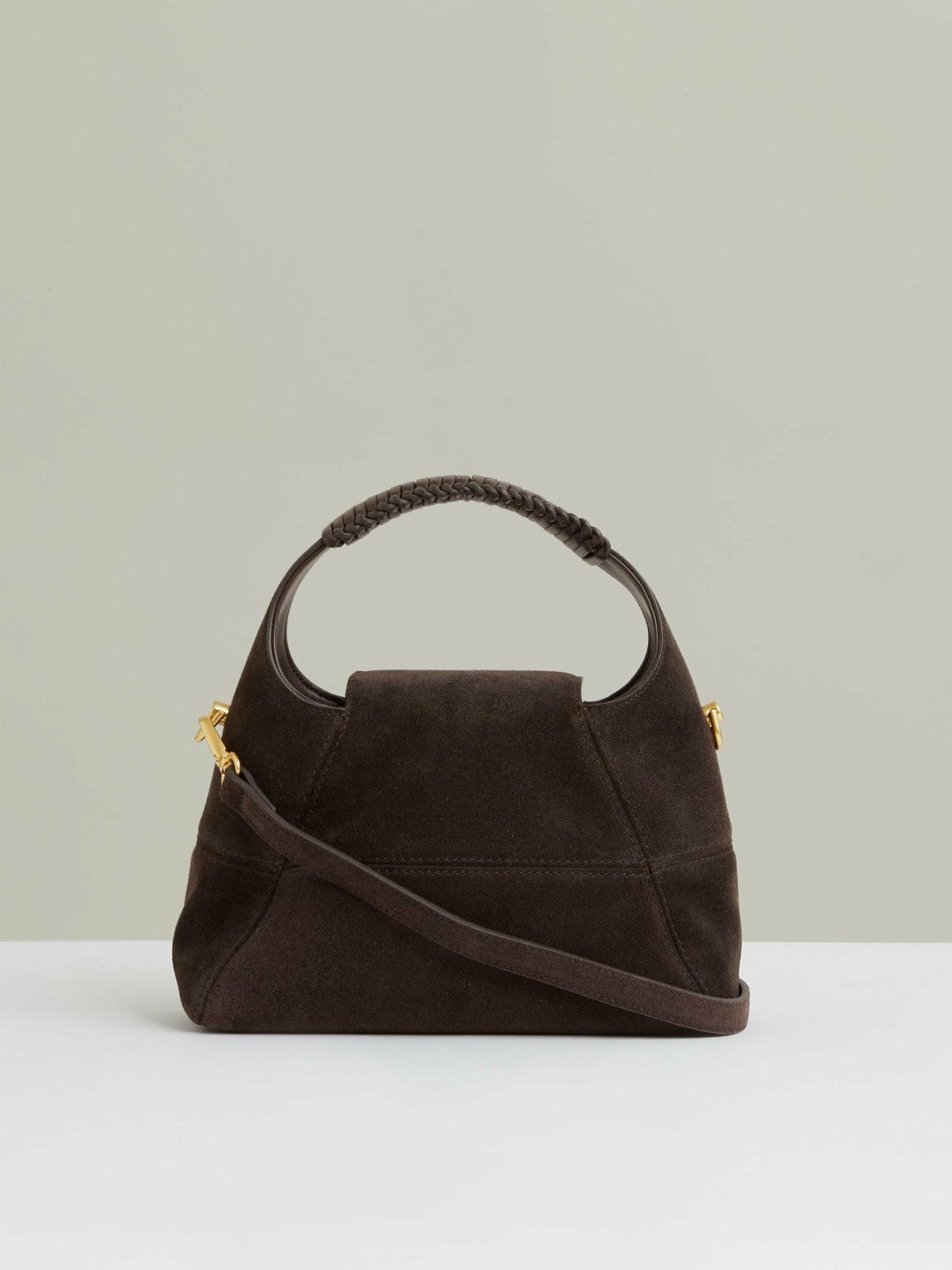 Suede Shoulder Bag in Chocolate Women | Reiss