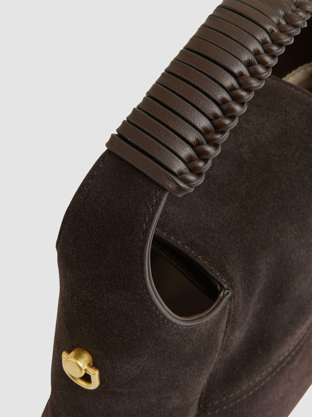 Suede Shoulder Bag in Chocolate Women | Reiss